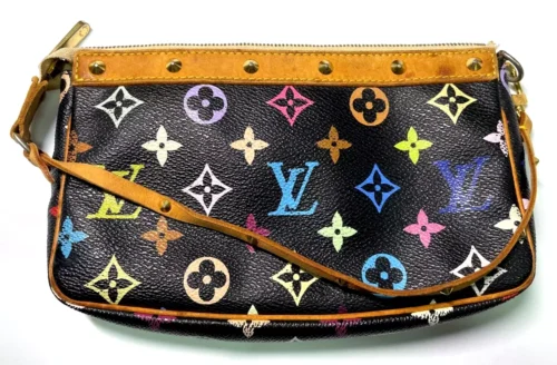 Auth Louis Vuitton Monogram Multicolor Pochette Accessoires Bag Pouch M92648 - Image 8