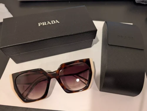 Brand New Prada Sunglasses PR 15WS 01R/0A6 Tortoise Caramel/Powder/BrownGradient - Image 2