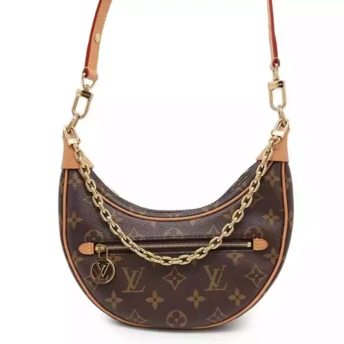 LOUIS VUITTON Loop Monogram Canvas Brown Shoulder Handbag M81098