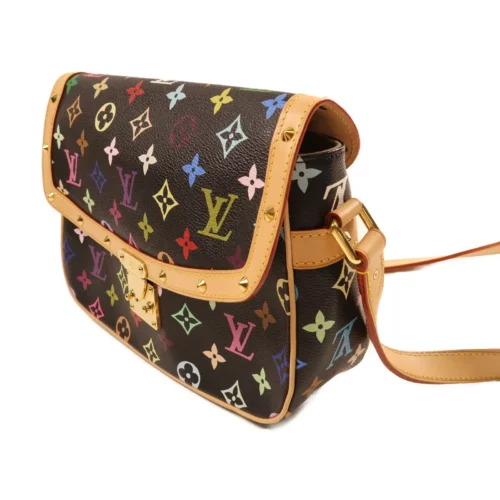 LOUIS VUITTON Monogram Multicolore Sologne Gold Shoulder Bag Coloring Black - Image 2