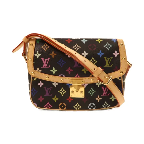 LOUIS VUITTON Monogram Multicolore Sologne Gold Shoulder Bag Coloring Black