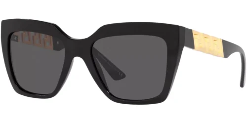 Versace VE4418 Women's Black Stylized Square Sunglasses GB187 56 - Italy - Image 9