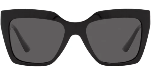 Versace VE4418 Women's Black Stylized Square Sunglasses GB187 56 - Italy - Image 8