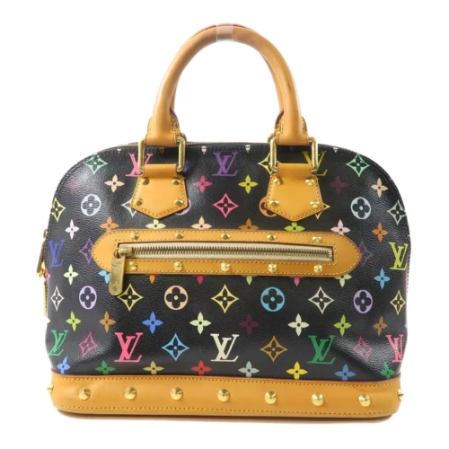 LOUIS VUITTON LV GHW Alma Handbag M92646 Monogram Multicolore Black