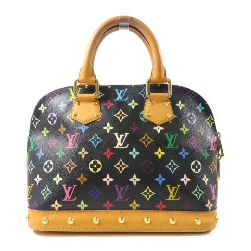 LOUIS VUITTON LV GHW Alma Handbag M92646 Monogram Multicolore Black - Image 7